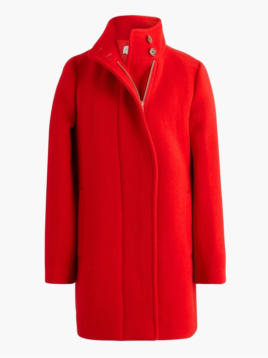 J. Crew Jackets & Blazers - J.Crew Factory City Coat with Button Neck in Classic Cardinal Red